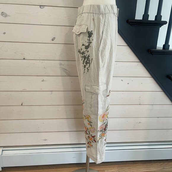 Anthropologie Pilcro Botanical Slim Linen Beach Cargo Pants NWT Size… - Picture 10 of 11